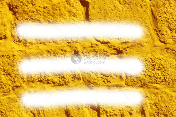 黄漆混凝土墙壁空白三条为抽象背景图片