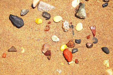 沙子和湿石可用作背景xA图片