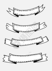 一组横幅和丝带图片