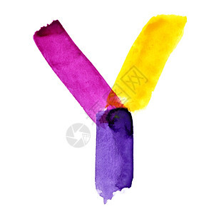 字母Y彩色水字母表图片