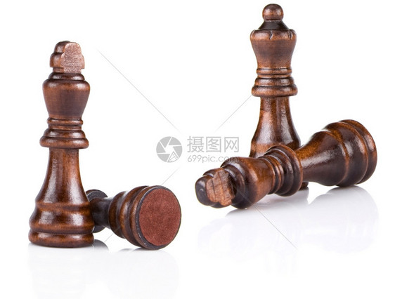 在白背景中孤立的象棋数字图片