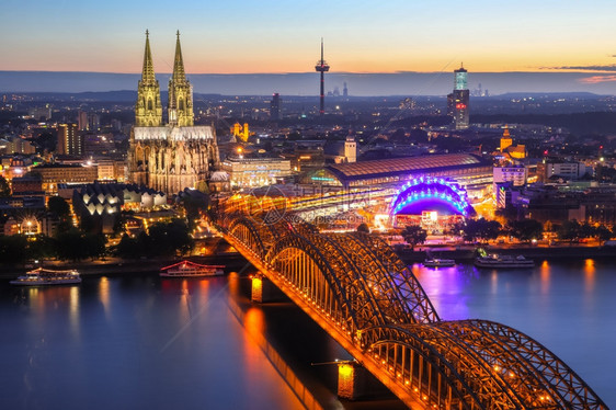 科隆大教堂空中观察德国科隆图片