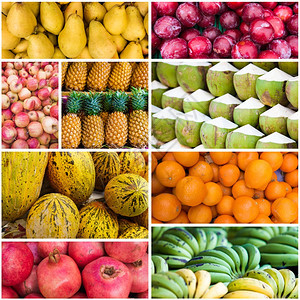 新鲜水果的收藏不同水果的结合图片