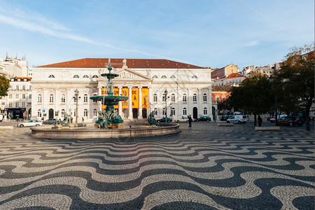 2016年月日葡萄牙里斯本Rossio广场图片
