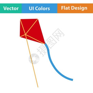 风筝平面设计图标图片