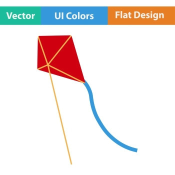 风筝平面设计图标图片