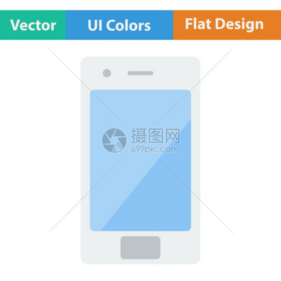 智能手机图标平板设计矢量插图图片