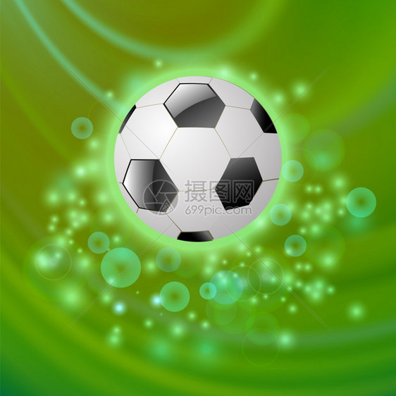 绿色模糊波浪背景运动足球图标绿色背景运动足球图标图片