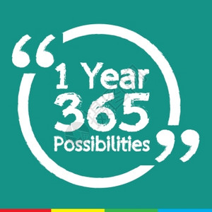 八字书法字体1年365可能发信说明设计背景