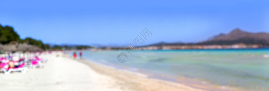 海滩模糊的背景过滤效应图片