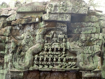 高棉建筑拜顿寺庙吴哥洞暹粒柬埔寨图片