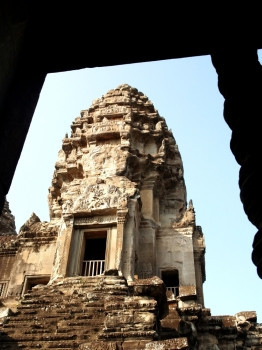 高棉建筑拜顿寺庙吴哥瓦暹粒柬埔寨图片