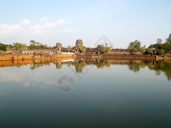 高棉建筑拜顿寺庙吴哥瓦暹粒柬埔寨图片