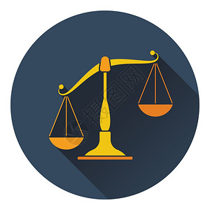 金融公平公正比例尺图标平面设计矢量插图插画