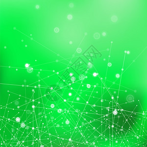 绿色技术背景包括粒子分结构遗传和化学合物通信概念空间和星座图片