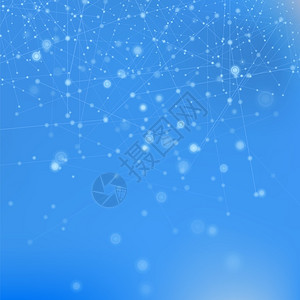 具有颗粒分子结构遗传和化学合物通信概念空间和星座的蓝色技术背景图片