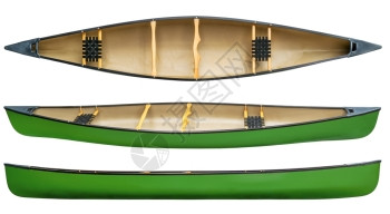 绿色独木舟与连在一起图片