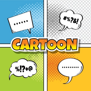 卡通漫画书模板卡通漫画书模板主题矢量艺术插图图片