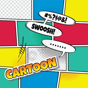 卡通漫画书模板卡通漫画书模板主题矢量艺术插图图片