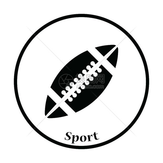 美国橄榄球的图标微小圆圈的设计