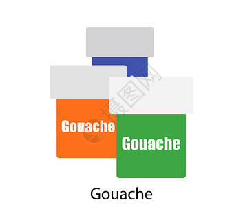 Gouache可以图标纯色设计背景图片