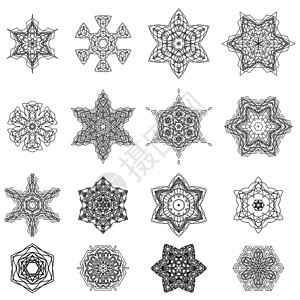 圆形几何体集在白背景上分离图片素材