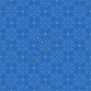 蓝色上的无缝纹理设计元素圆形回滴模式填充壁纸的OrnateFlorral装饰背景上的传统装饰模式填充图片