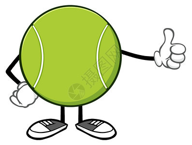 网球无脸卡通马斯科特字符缩略图图片