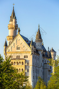 德国富森巴伐利亚诺什文斯坦城堡美丽的夏天浪漫风景图片