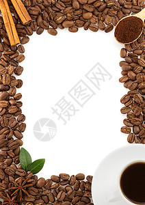 在白色背景上孤立的咖啡概念图片