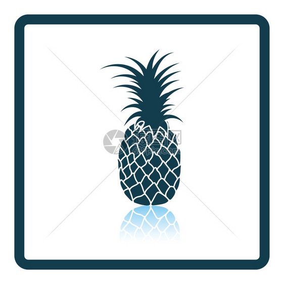 菠萝图标设计矢量插图图片