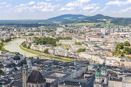 奥地利萨尔茨堡历史城市萨尔茨堡的美丽景色图片