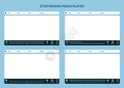 故事板媒体播放器视频故事板设计模图片