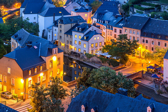 卢森堡市日落最高风景图片