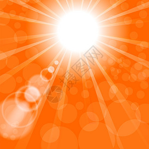 摘要太阳背景橙色夏季模式太阳背景光闪耀的明亮背景火焰和透镜的阳光图片