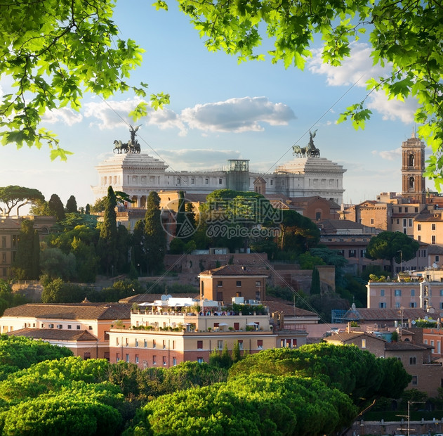 罗马从纪念碑到VictorEmmanuelII或罗马IlVittoriano罗马Vittorino图片