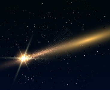 坠落的明星或彗矢量在夜空中坠落的明星或小行背景图片