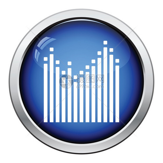 图形化均衡标光滑按钮设计矢量插图图片