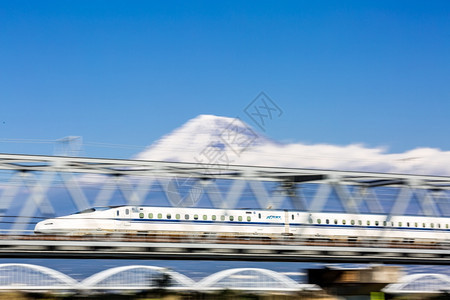 Shinkansentokaido高速火车运动模糊图片
