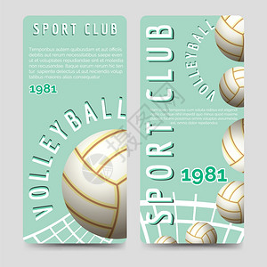 排球运动俱乐部小册子模板排球运动俱乐部小册子传单模板图片
