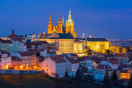 布拉格城堡哈德坎纳和小区在捷克布拉格的老城图片