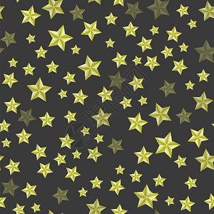 深色背景的一组黄星体无缝模式一组黄色星体无缝模式图片