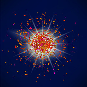闪光纹理星耀粒子模式蓝背景爆炸星尘图片