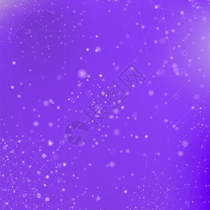 紫色技术背景包括粒子分结构遗传和化学合物通信概念空间和星座图片
