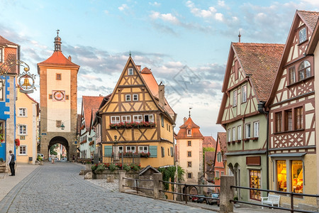 RothenburgobdderTauber历史城镇德国巴伐利亚佛朗哥尼市中心图片