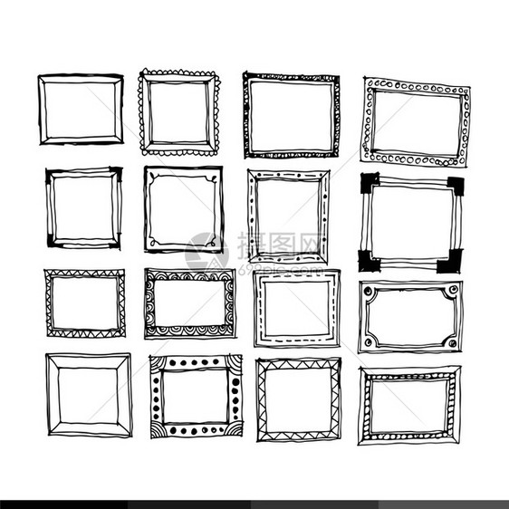 手画图框标示设计图片