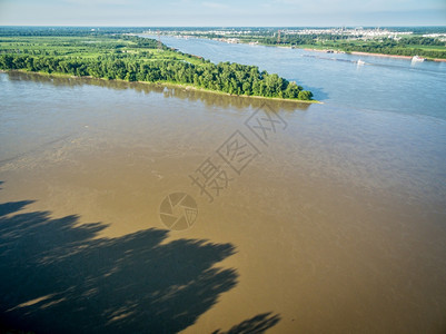 密苏里河和西比空中视图图片