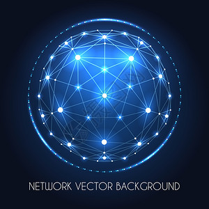 全球网络领域连接概念因特网数据矢量连接概念网络世界技术全球网络领域蓝背景图片