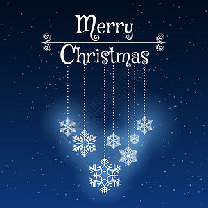 圣诞节假日装饰品蓝底和用于假日卡的雪花图片