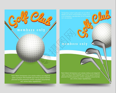 高尔夫俱乐部小册子传单模板高尔夫俱乐部小册子传单模板图片